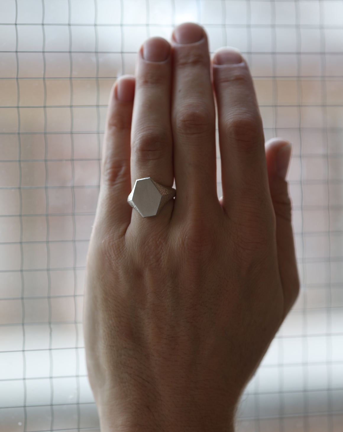 Roman Hexagon Signet Ring II - AgAin Silver