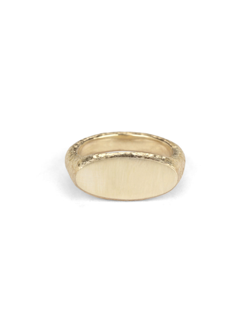 Roman Oval Signet Ring I - 18ct Gold