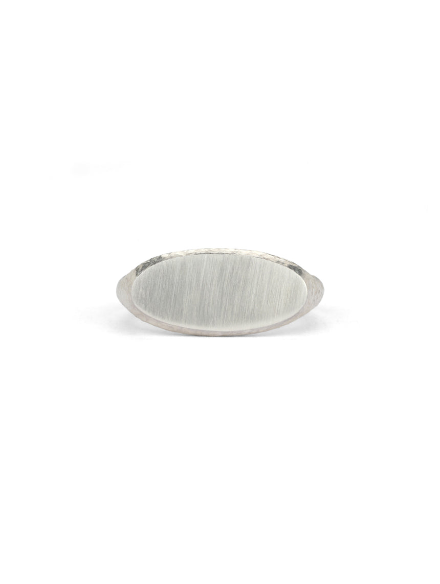 Roman Oval Signet Ring I - AgAIN Silver