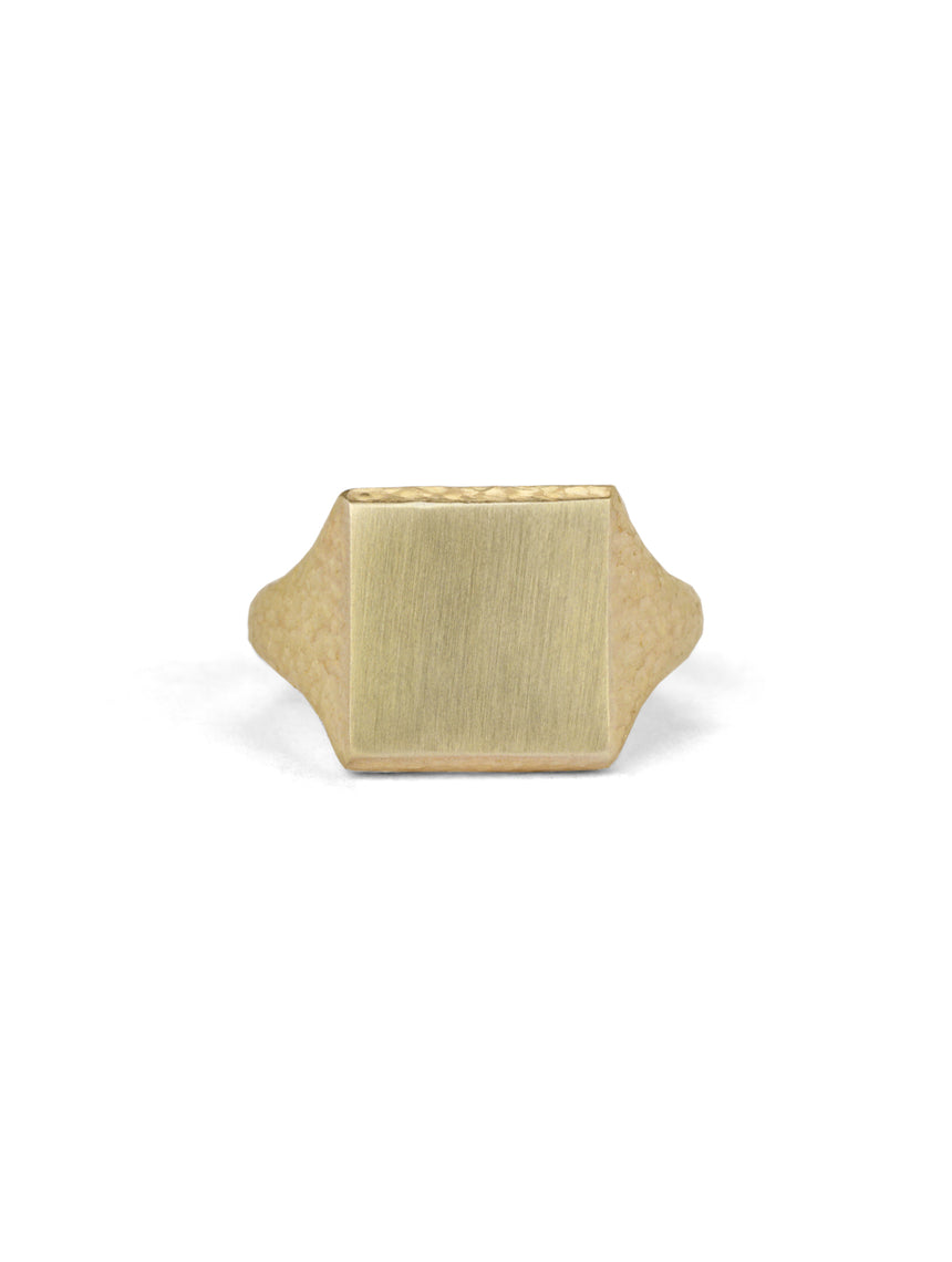Roman Square Signet Ring I - 18ct Gold
