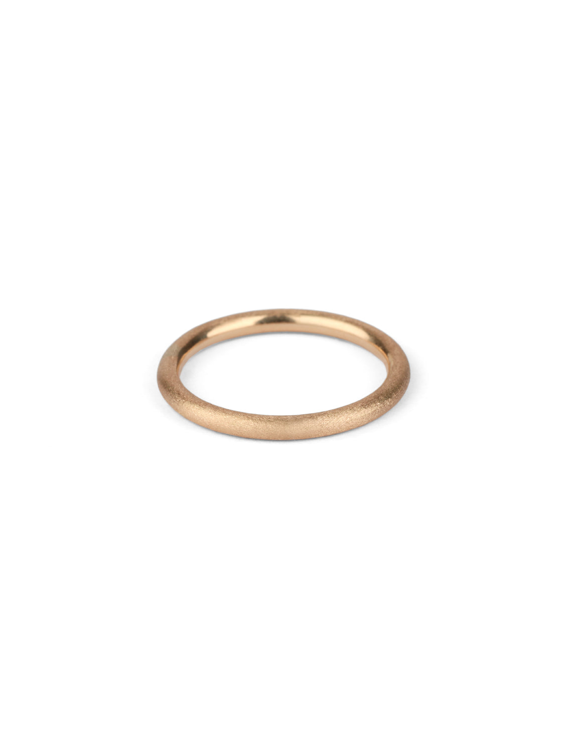 Round Textured Wedding Band - 2mm