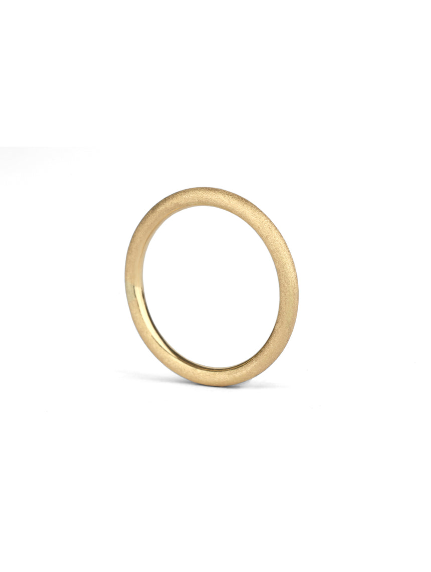 Round Textured Wedding Band - 2mm