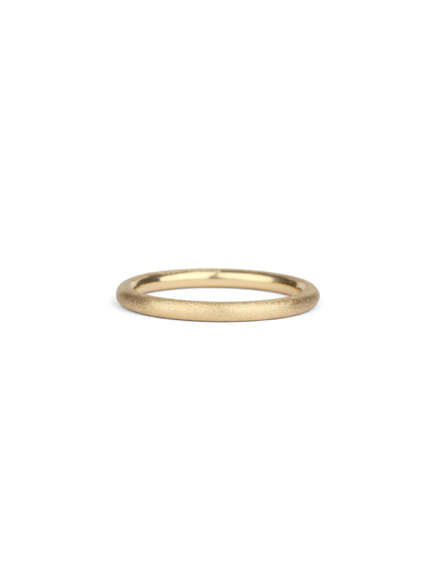 Round Textured Wedding Band - 2mm