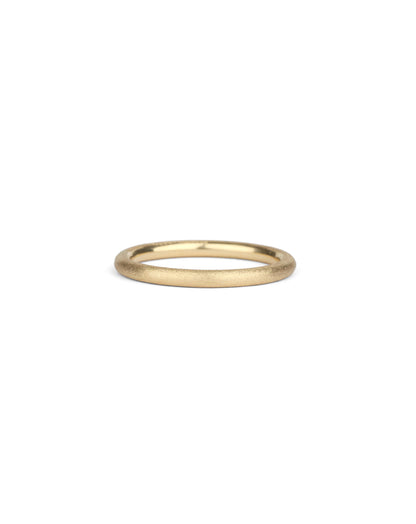 Round Textured Wedding Band - 2mm