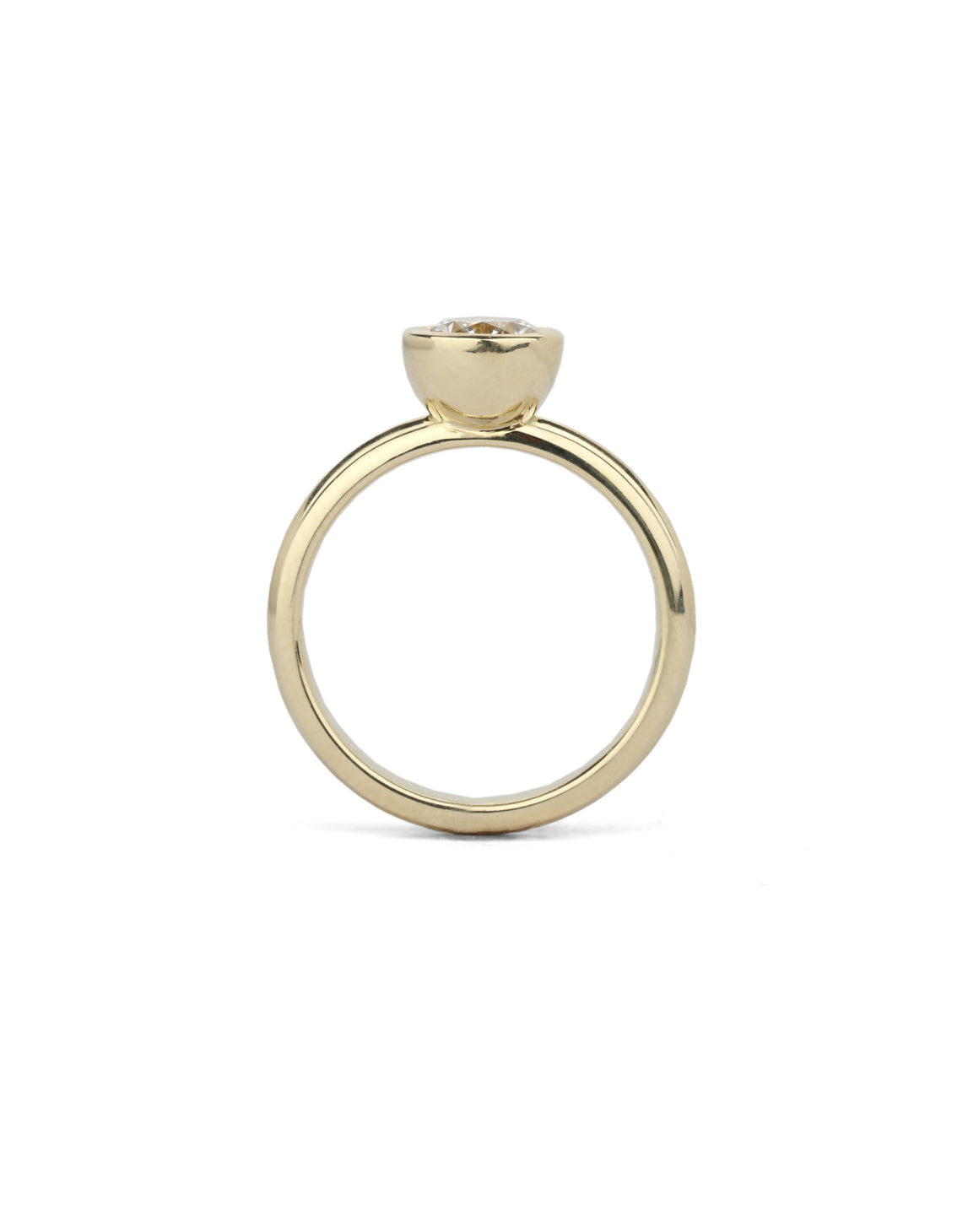 Round Lab Diamond Mirror Nephros Ring