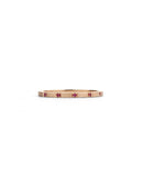 Ruby Duodecimal Square Band - Textured 18ct Gold