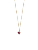 Ruby Mini Solo Birthstone Pendant - Round