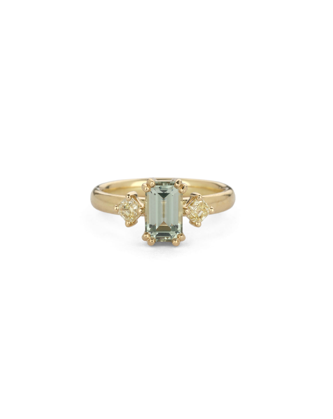 Sage Sapphire Altus Trilogy Ring