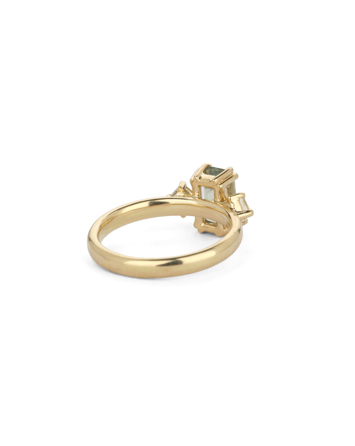 Sage Sapphire Altus Trilogy Ring