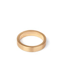 Flat wedding band. 18ct rose gold, satin finish.