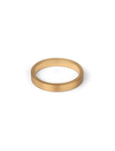Flat wedding band. 18ct rose gold, satin finish.
