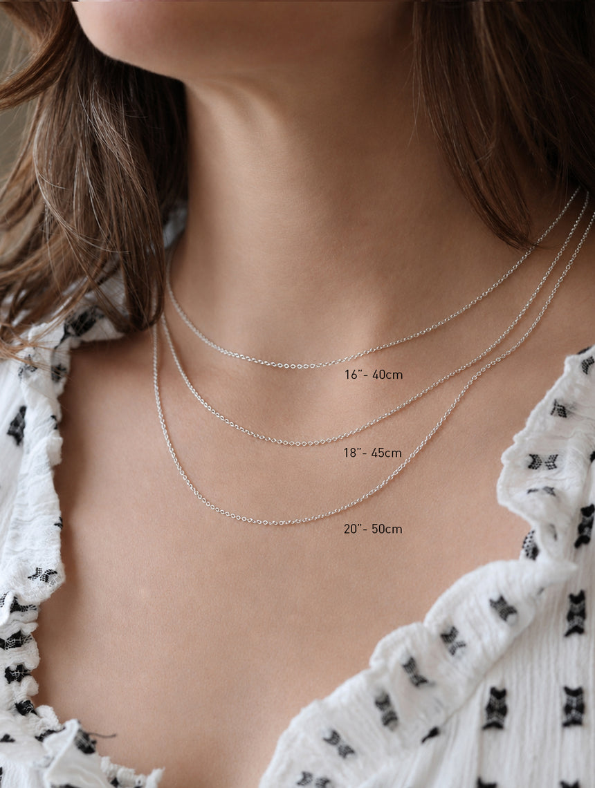 Silver Ellipse Chain - Fine