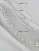 Silver Ellipse Chain - Fine
