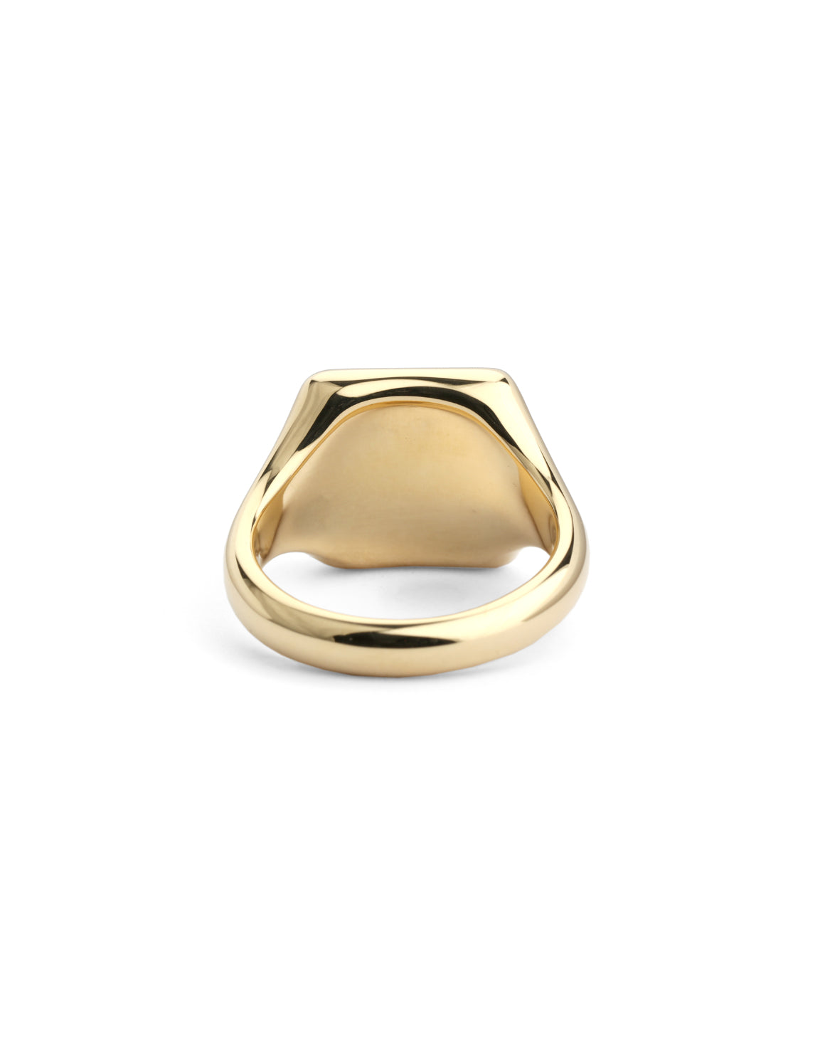 18ct Gold Soft Square Signet Ring - Polished