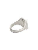 Silver Soft Square Signet Ring - Satin