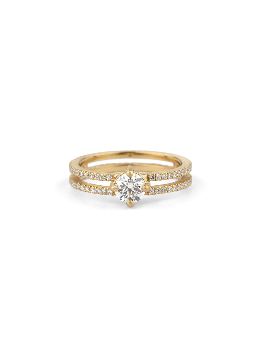 Natural Diamond Split Solo Set Bands