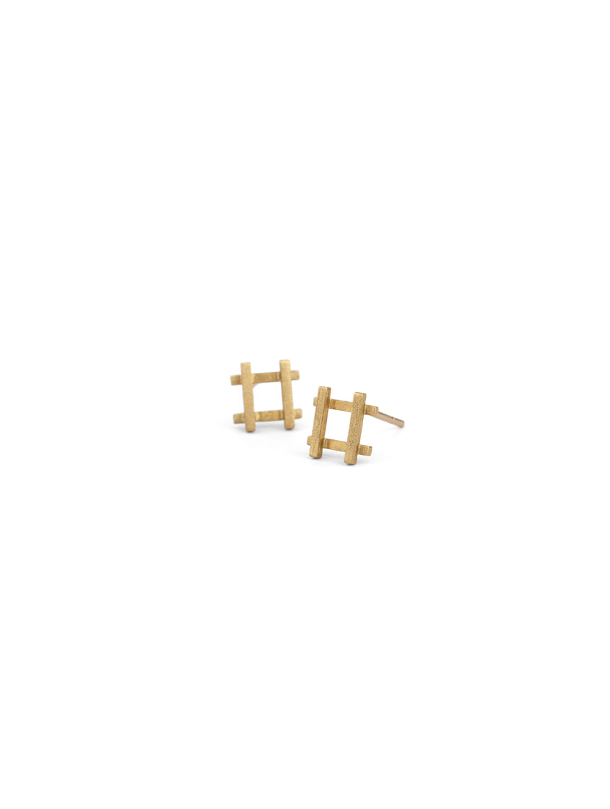 Small Square Stud Earrings