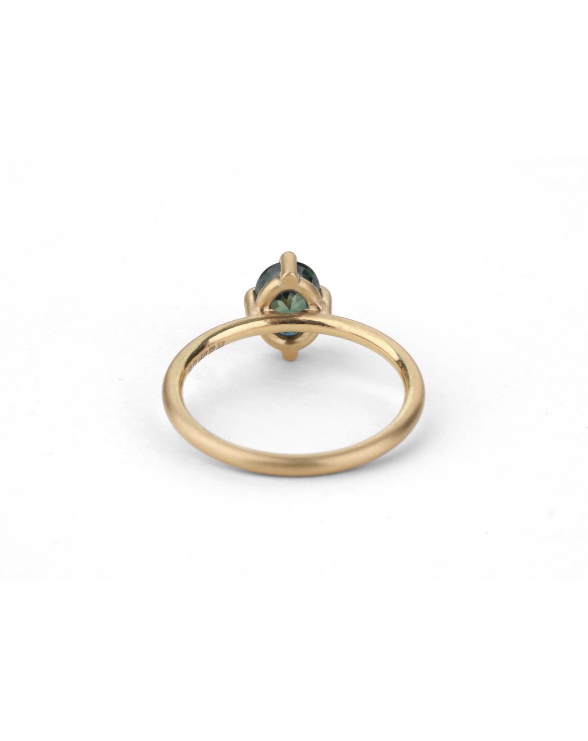Teal Australian Sapphire Oval Solo Engagement Ring