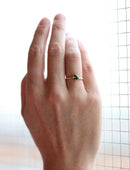 Australian Teal Sapphire Round Solo Engagement Ring