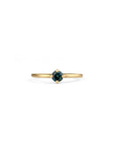 Teal Australian Sapphire Round Solo Engagement Ring