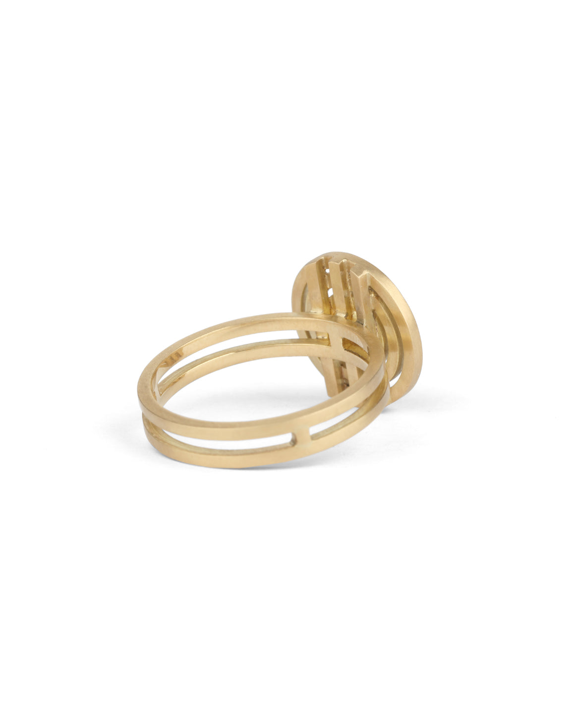 Teal Sapphire Medium Double Nova Ring