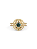 Teal Sapphire Medium Double Nova Ring