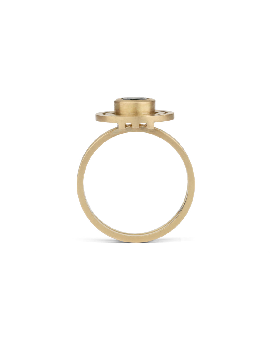 Teal Sapphire Medium Double Nova Ring