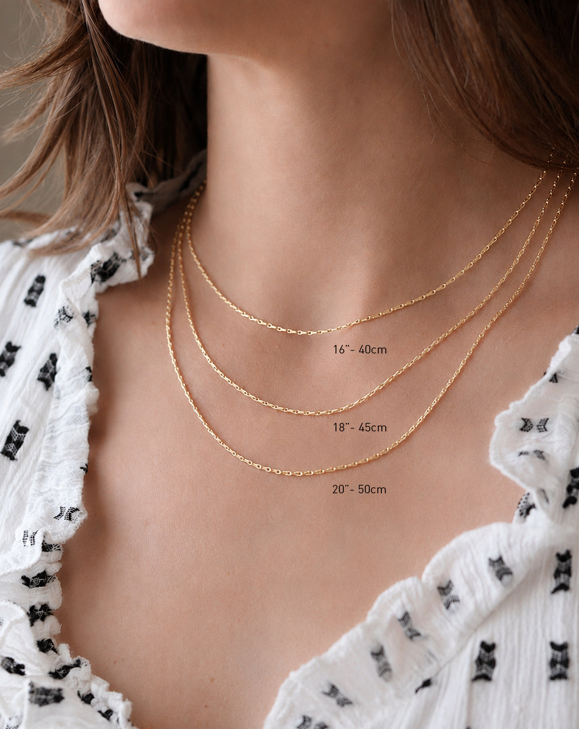 18ct Gold Teardrop Chain