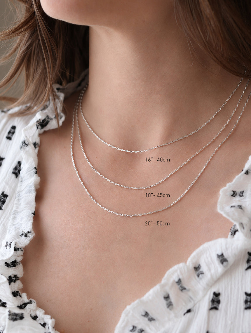 Silver Teardrop Chain