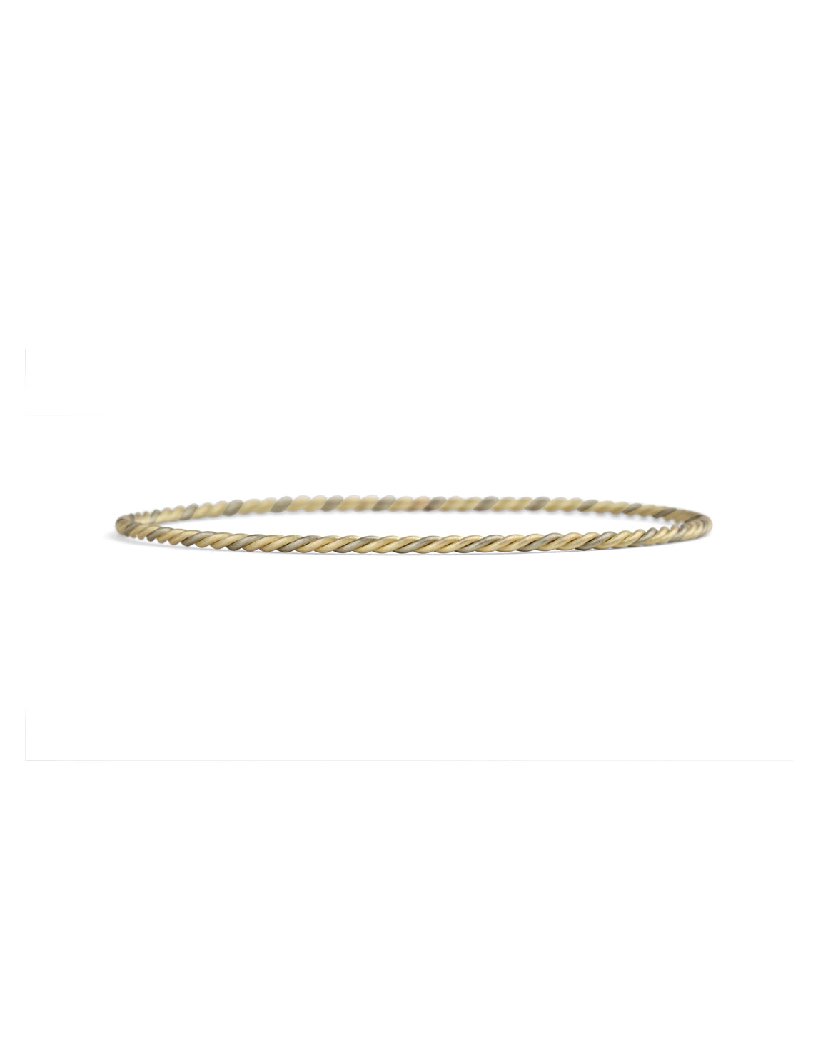 Rope style bangle with a mix of 18ct yellow and white gold. 
