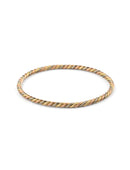 Three Strand Rope Bangle - mixed metal - standard