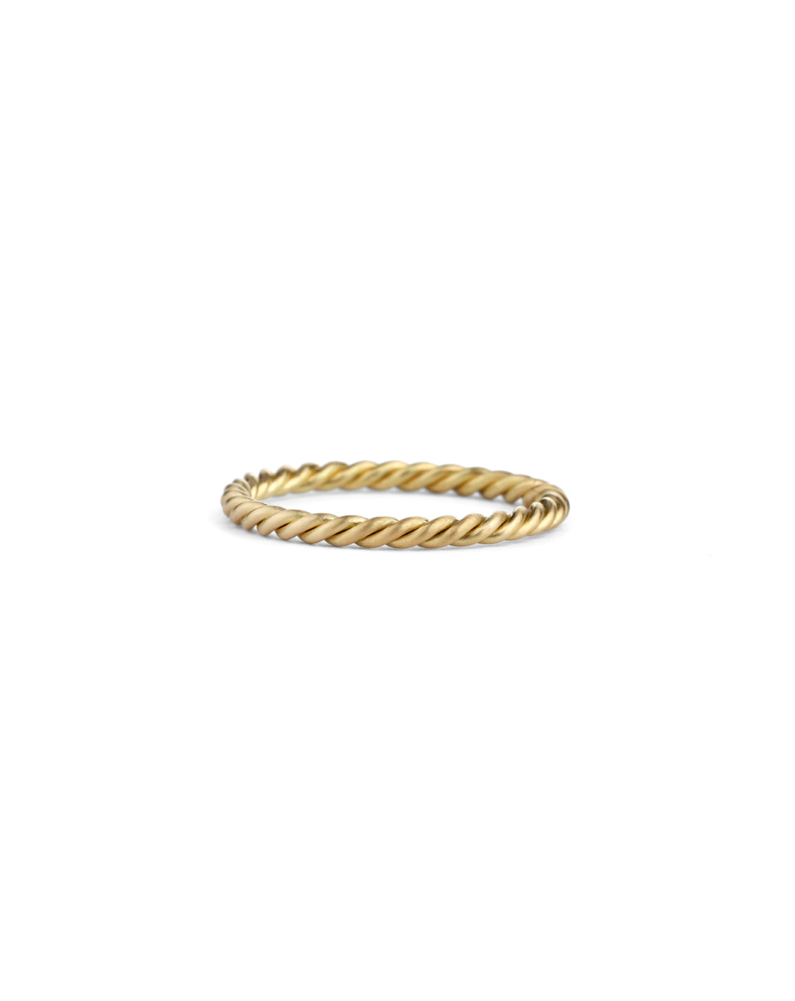 Rope style ring in 18ct yellow gold, satin finish.