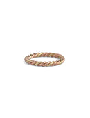 Three Strand Rope Ring - mixed metal - medium