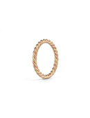 Three Strand Rope Ring - mixed metal - medium