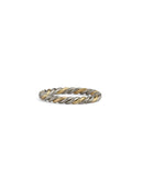 Three Strand Rope Ring - mixed metal - medium