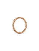Rope style ring in 18ct rose gold, satin finish.