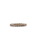 Rope style ring in 18ct white gold, satin finish.
