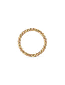 Rope style ring in 18ct yellow and rose gold, satin finish.