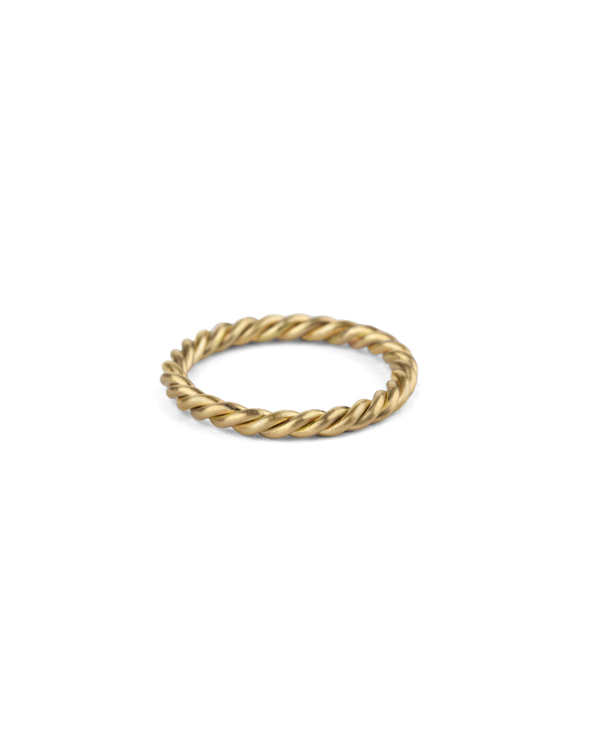 Rope style ring in 18ct yellow gold, satin finish.