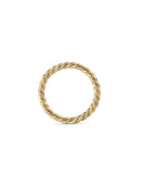 Rope style ring in 18ct yellow gold, satin finish.