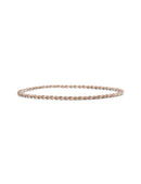 Rope style bangle bracelet.  18ct white and rose gold, satin finish.