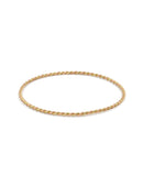 Rope style bangle bracelet.  18ct yellow and rose gold, satin finish.