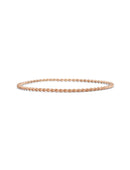 Rope style bangle bracelet.  18ct rose gold, satin finish.