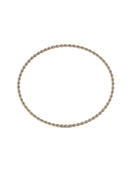 Rope style bangle bracelet.  18ct white gold, satin finish.