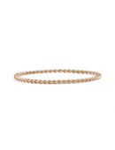 Rope style bangle bracelet.  18ct rose gold, satin finish.