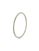 Rope style bangle bracelet.  18ct white gold, satin finish.