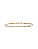 Two Strand Rope Bangle - mixed metal - standard