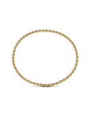 Rope style bangle bracelet. 18ct yellow gold, satin finish.