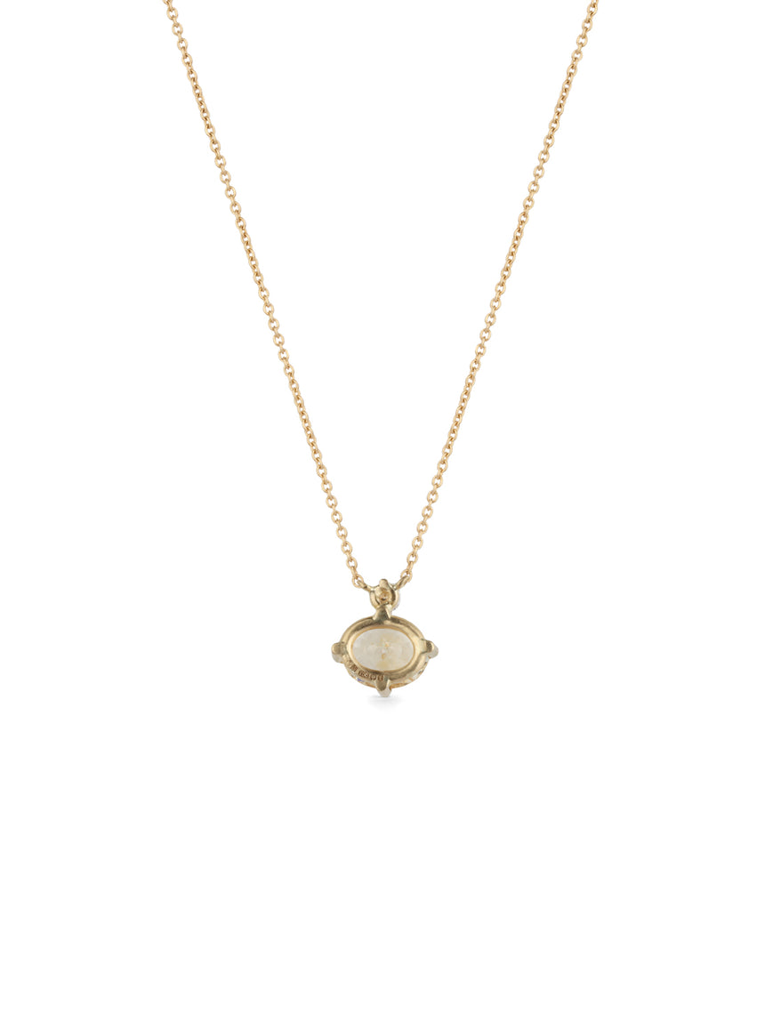 Yellow Sapphire Oval Duo Pendant