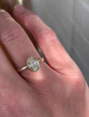 Oval Lab Diamond Mirror Ovolo Ring